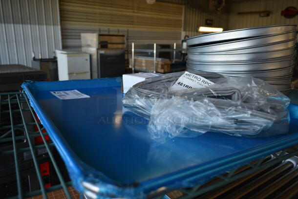 ALL ONE MONEY! Tier Lot of Various BRAND NEW Items Including Metal Round Baking Pans, 600DB35 Basket Sink Drain, 461RPC06910 Metro A Gasket, 407BUNFULL Aluminum Baking Pans.  - Image 2 of 6