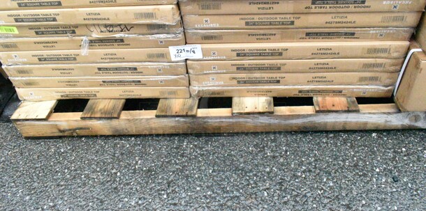 10 BRAND NEW SCRATCH AND DENT! Lancaster Table & Seating Excalibur 427SM2424LE 23 5/8" x 23 5/8" Square Table Top with Smooth Letizia Finish. 10 Times Your Bid!  - Image 2 of 3