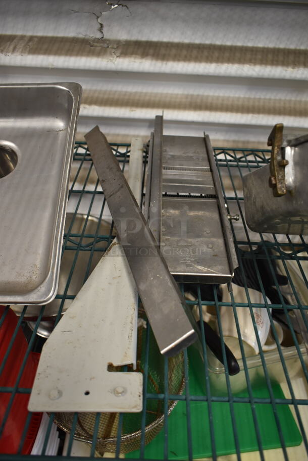 ALL ONE MONEY! Lot of Various Items Including Metal Tray for Meat Grinder and Mandolin Slicer. - Image 3 of 3