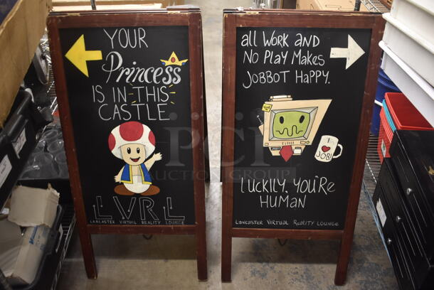 2 Double-Sided A-Frame Black Boards. 2 Times Your Bid!  - Image 2 of 2