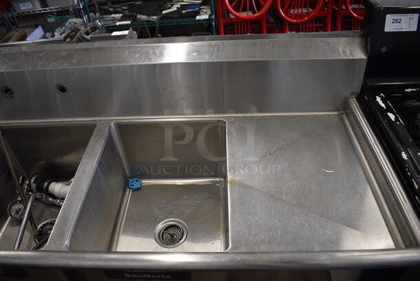 Stainless Steel Commercial 3 Bay Sink w/ Dual Drainboards. 88x27x44. Bays 16x20x12. Drainboards 16x22x1 - Image 2 of 6