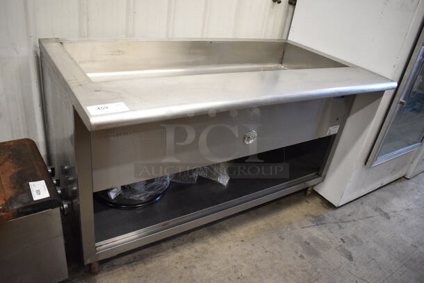 L&JNY Stainless Steel Commercial Electric Powered Floor Style Steam Table. 208-240 Volts, 1 Phase. 60x32x35.5