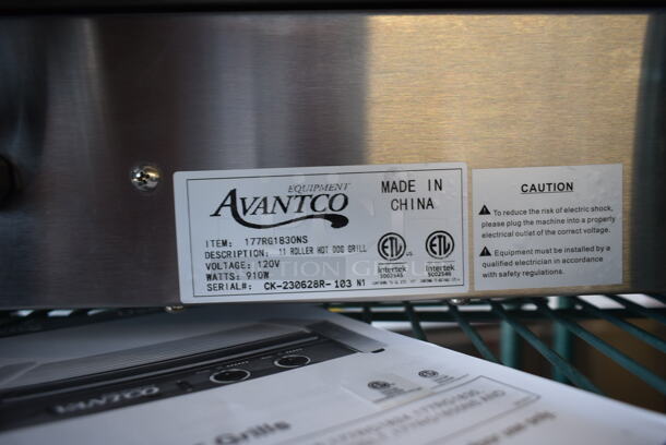 BRAND NEW SCRATCH AND DENT! 2023 Avantco 177RG1830NS Stainless Steel Commercial Countertop Hot Dog Roller. 120 Volts, 1 Phase. Tested and Working! - Image 5 of 5