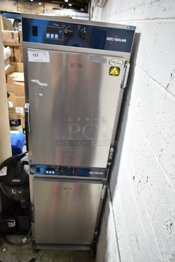 Alto Shaam 1000-TH/II Stainless Steel Commercial Electric Powered 2 Half Size Door Reach In Cook N Hold Oven on Commercial Casters. 208-240 Volts, 1 Phase. - Item #1114158