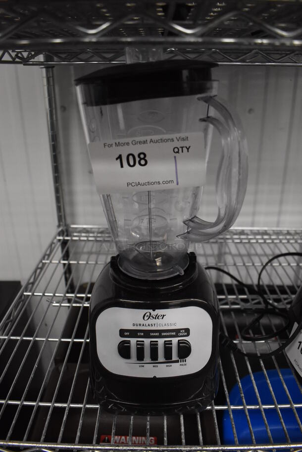 Oster Metal Countertop Blender w/ Pitcher. 110 Volts, 1 Phase. 7x9x16. Tested and Working!
