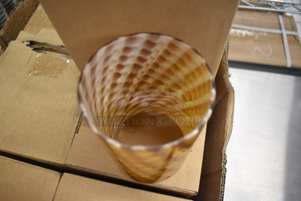 7 Amber Colored Light Shades. 3.5x3.5x5. 7 Times Your Bid! - Image 3 of 4