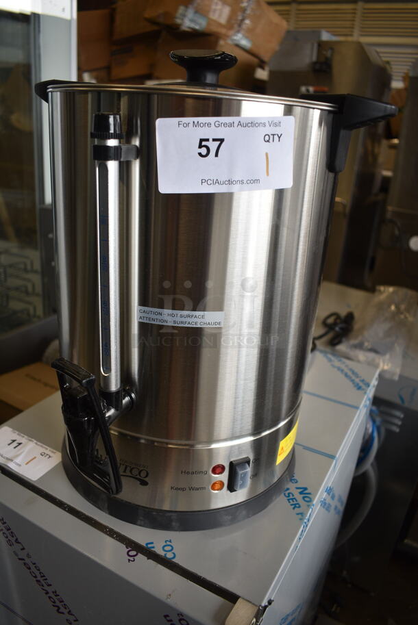 BRAND NEW SCRATCH AND DENT! Avantco 177CU65ETL Stainless Steel Commercial Countertop  65 Cup (325 oz.) Double Wall Stainless Steel Coffee Urn / Coffee Percolator. 120 Volts, 1 Phase.  - Image 2 of 6