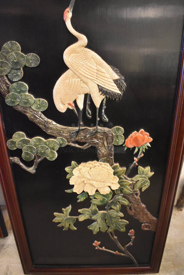 Framed Picture of Birds in Asian Style. Goes GREAT w/ Lots 25, 27-28! - Image 4 of 7