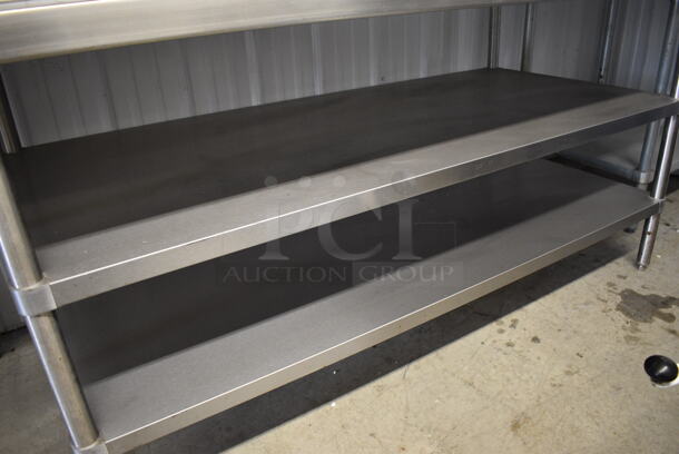 Stainless Steel Table w/ 2 Stainless Steel Under Shelves. 72x36x35.5 - Image 3 of 4