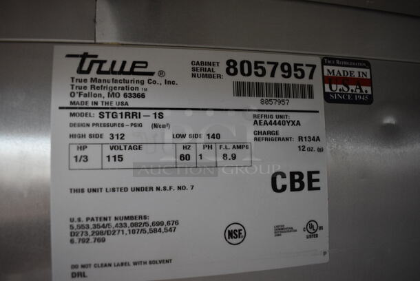 2014 True Model STG1RRI-1S Stainless Steel Commercial Roll In Rack Cooler. 115 Volts, 1 Phase. 35x35x83. Tested and Working! - Image 5 of 6