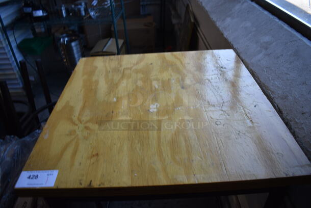 Wooden Table on Metal Frame. 30x30x42.5 - Image 2 of 4