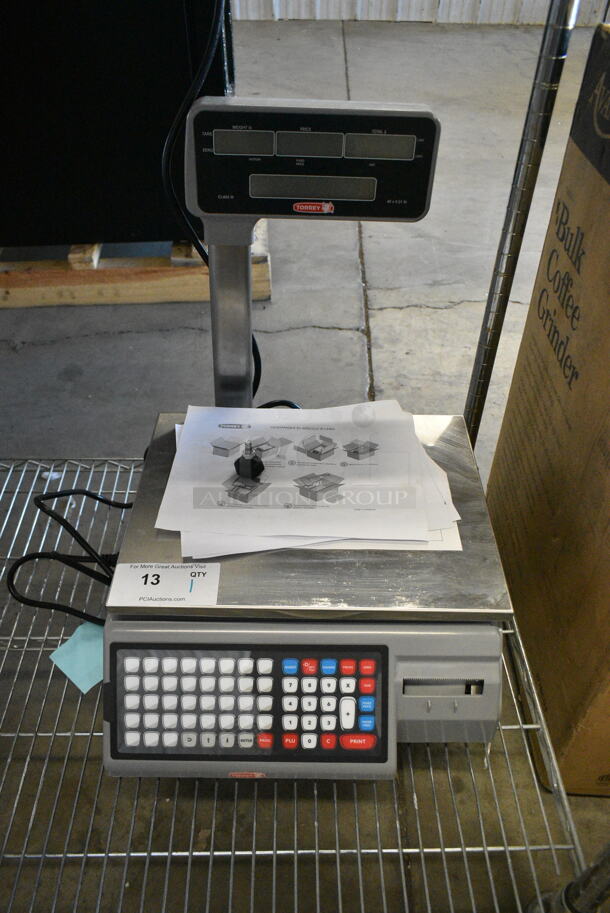 BRAND NEW SCRATCH AND DENT! Torrey Metal Countertop 40 Pound Capacity Scale. Tested and Working! - Image 2 of 7