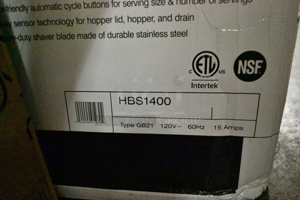 IN ORIGINAL BOX! Hamilton Beach HBS1400 Revolution Ice Shaver Blender. Tested and Powers On - Image 5 of 5