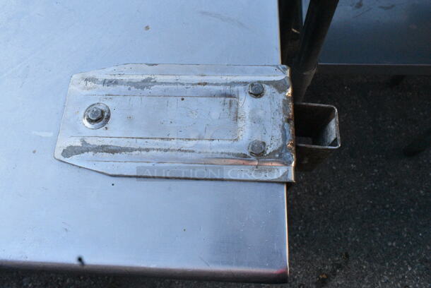 Stainless Steel Table w/ Back Splash, Commercial Can Opener Mount and Under Shelf.  - Image 2 of 4