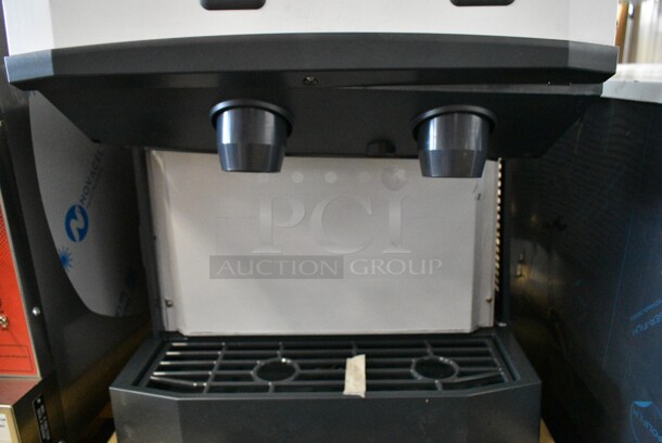 BRAND NEW SCRATCH AND DENT! 2024 Scotsman HID525AB-1A Stainless Steel Commercial Meridian Countertop Ice Machine and Water Dispenser with Push Button Dispensing - 25 lb. Bin Storage. 115 Volts, 1 Phase.  - Image 3 of 8