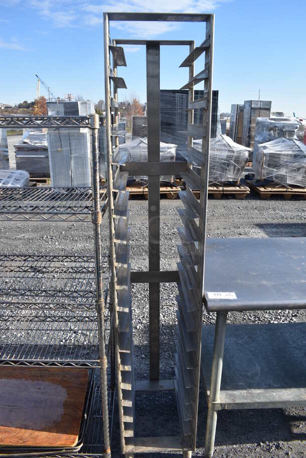 Metal Commercial Pan Transport Rack on Commercial Casters. 13x18.5x72 - Image 1 of 5
