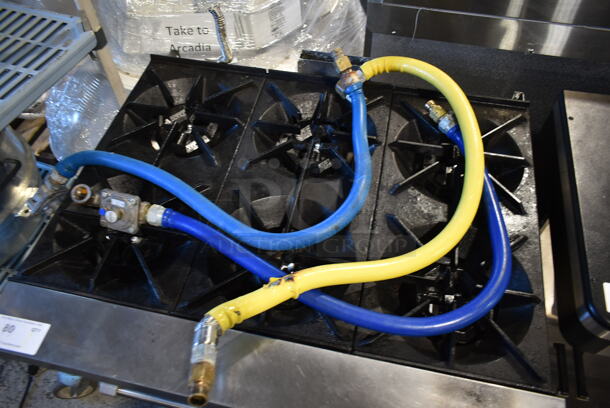 Garland SunFire SY-6-28 Stainless Steel Commercial Natural Gas Powered 6 Burner Range w/ Oven. Comes w/ 3 Gas Hoses. - Image 2 of 7