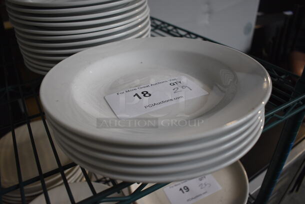 29 White Ceramic Plates. 9x9x1.5. 29 Times Your Bid! - Image 2 of 3