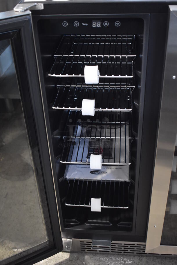 BRAND NEW SCRATCH AND DENT! Whynter BWB-2060FDS Stainless Steel 2 Door Wine Chiller Merchandiser. 115 Volts, 1 Phase. Tested and Working! - Image 4 of 8
