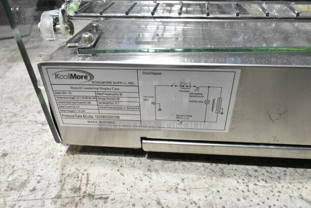 KoolMore HDC-1.5C Metal Countertop Heated Display Case Merchandiser. 110-120 Volts, 1 Phase. Tested and Working! - Image 8 of 10