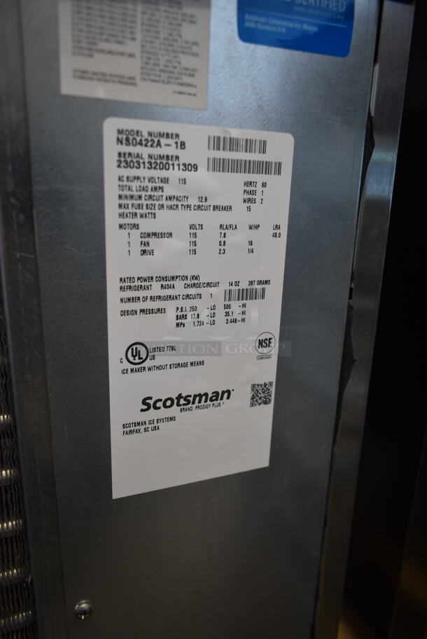 BRAND NEW SCRATCH AND DENT! 2023 Scotsman NS0422A-1B Stainless Steel Commercial Ice Head. 115 Volts, 1 Phase. - Image 6 of 6