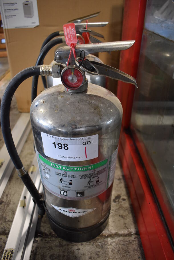 Amerex Wet Chemical Fire Extinguisher. 7x7x20. Buyer Must Pick Up - We Will Not Ship This Item.  - Image 1 of 3