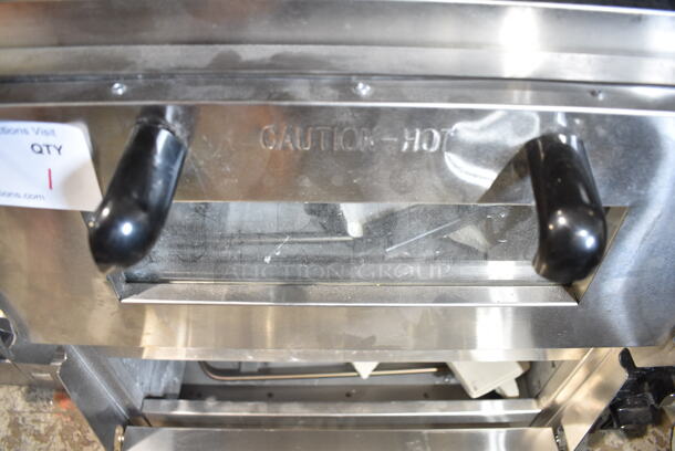2024 Crosson CPO-320 Stainless Steel Commercial Countertop Electric Powered 2 Deck Pizza Oven w/ Broken Cooking Stones. 120 Volts, 1 Phase. Tested and Working! - Image 6 of 8