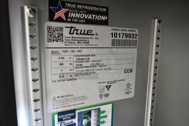 BRAND NEW! 2021 True TUC-24-HC ENERGY STAR Stainless Steel Commercial Single Door Undercounter Cooler. 115 Volts, 1 Phase. Tested and Working! - Image 6 of 6