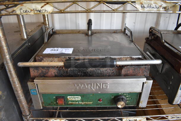Waring Stainless Steel Commercial Countertop Panini Press. 20x18x10. Tested and Working!