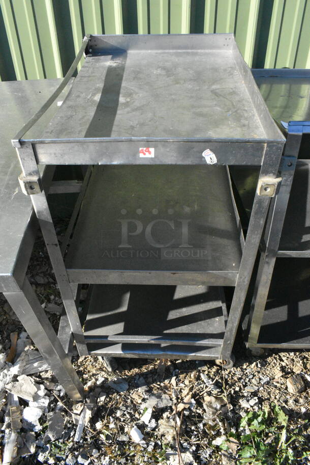 3 Various Metal Items Including Table and Two 3 Tier Carts. Includes 16x27x32, 27x32x27, 15x31x34. 3 Times Your Bid!  - Image 5 of 9