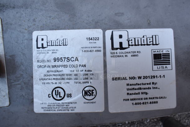 Randell 9957SCA Stainless Steel Commercial Cold Pan Drop In. 115 Volts, 1 Phase. 56x26x31 - Image 4 of 7