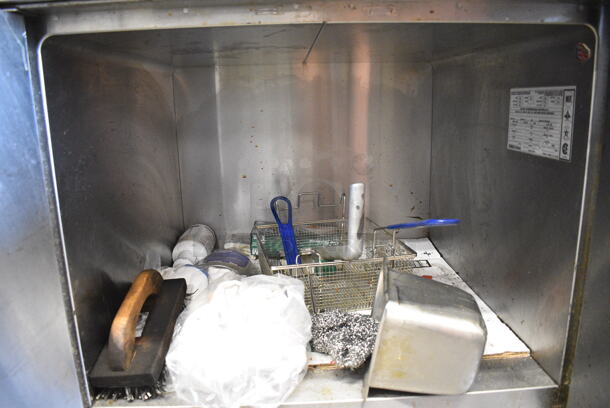 Southbend P36C-CCC Stainless Steel Commercial Natural Gas Powered Charbroiler Grill w/ 2 Doors and Under Shelf on Commercial Casters.  - Image 4 of 5
