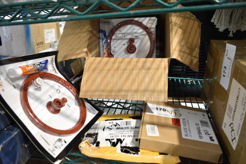 3 BRAND NEW SCRATCH AND DENT! Items Including 181BAXL12 Garde XL 181BAXL12 1/2" Dicer Blade Assembly, 164CUMTLSCRW Lancaster Table & Seating Chair Seat Screw - 4/Set, Narvon 378SMMAINT12 1 Year Service Kit for Narvon SM1, SM2, and SM3 Granita / Slushy Machines. 3 Times Your Bid! 