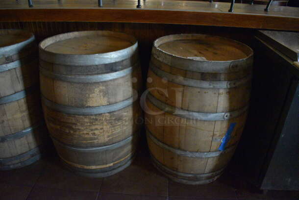 8 Wooden Barrels. BUYER MUST REMOVE. 26x26x35. 8 Times Your Bid! (Susquehanna Ale House) - Image 2 of 4