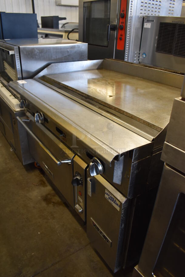 Vulcan Stainless Steel Commercial Natural Gas Powered Flat Top Griddle w/ Oven. 48x38x40 - Image 2 of 11