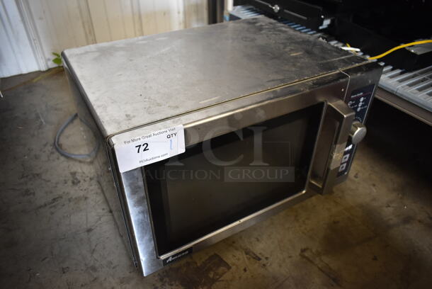 2020 Amana RCS10DSE Stainless Steel Commercial Countertop Microwave Oven. 120 Volts, 1 Phase.  - Image 2 of 7