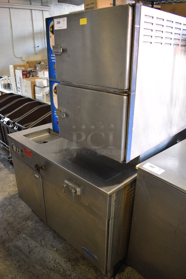 Cleveland Convection Stainless Steel Commercial Electric Powered Double Deck Steam Cabinet w/ Model TDC/2-20 Tilting Kettle. 208 Volts, 3 Phase. 42x35x62 - Image 5 of 10