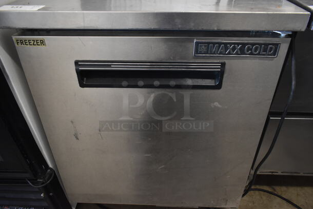 Maxx Cold MXCF27U Stainless Steel Commercial Single Door Undercounter Freezer on Commercial Casters. 115 Volts, 1 Phase. Tested and Powers On But Does Not Get Cold - Image 3 of 7