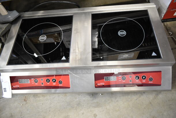 BRAND NEW SCRATCH AND DENT! Avantco 177IC35DB Stainless Steel Double Countertop Induction Range / Cooker. 208-240 Volts, 1 Phase.  - Image 5 of 6