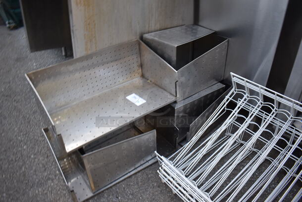 ALL ONE MONEY! Lot of Various Items Including White Racks and Metal Perforated Pieces - Image 3 of 5