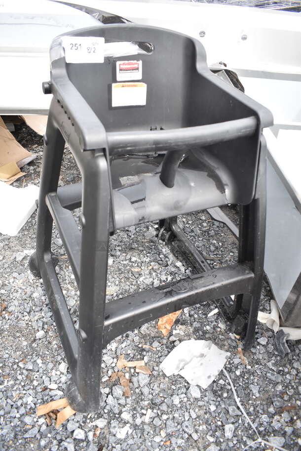 Rubbermaid Black Poly High Chair.  - Image 1 of 4