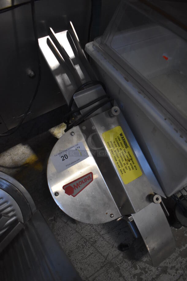 Moline 260 Stainless Steel Commercial Countertop Bagel Slicer. 115 Volts, 1 Phase. 12x29x20. Tested and Working! - Image 1 of 5