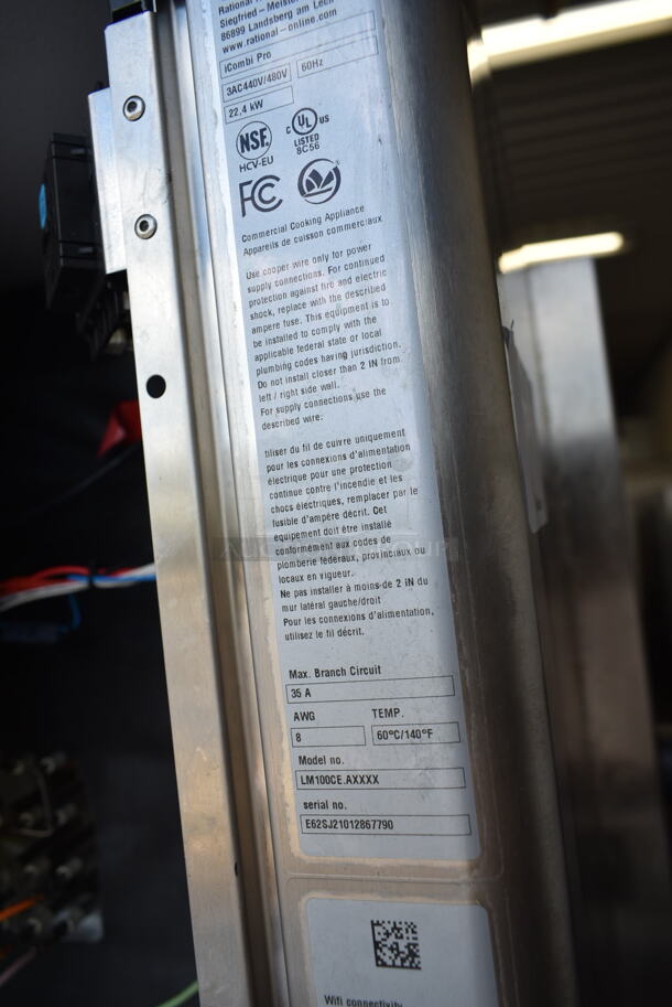 2021 Rational LM100CE.AXXXX Stainless Steel Commercial iCombi Pro Electric Powered Combi Convection Oven. 440/480 Volts.  - Image 3 of 4