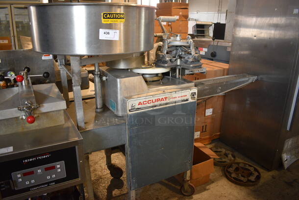 Accupat Model 3AP Metal Commercial Floor Style Food Shaper / Patty Forming Machine. Comes w/ Extra Parts! 220 Volts, 1 Phase. 58x34x60 - Image 2 of 9