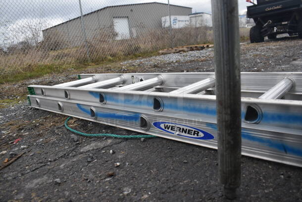 Werner 24' Metal 225 Pound Capacity Straight Ladder. Closed: 12" - Image 5 of 5