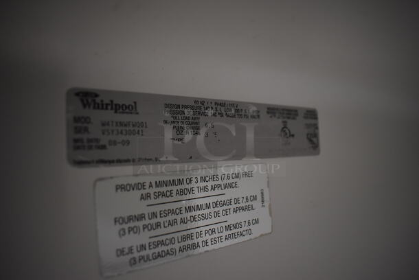 Whirlpool W4TXNWFWQ01 Metal Cooler Freezer Combo Unit. 115 Volts, 1 Phase. 28x28x64. Tested and Powers On But Does Not Get Cold - Image 7 of 7