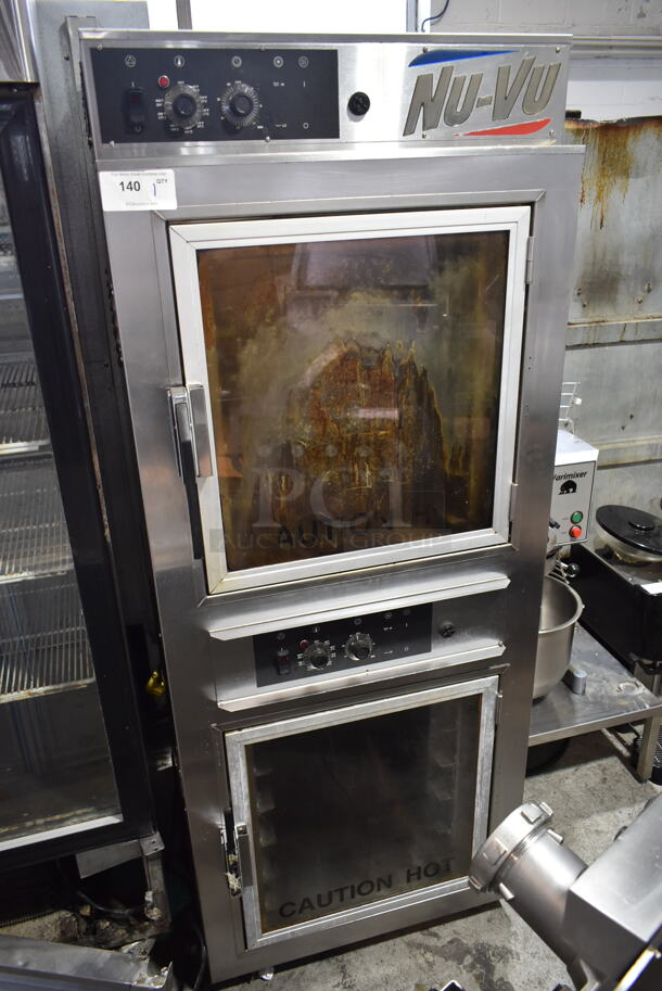 Nu Vu UB-E5/5 Stainless Steel Commercial Electric Powered Oven Proofer on Commercial Casters. 208 Volts, 3 Phase. 