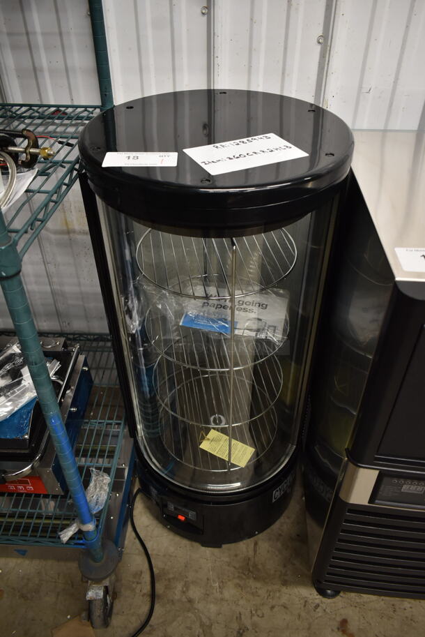 BRAND NEW SCRATCH AND DENT! Avantco 360CRR2HCB Metal Commercial Black Countertop Rotating Refrigerated Cake Display. 110-120 Volts, 1 Phase. Tested and Working! - Image 2 of 6