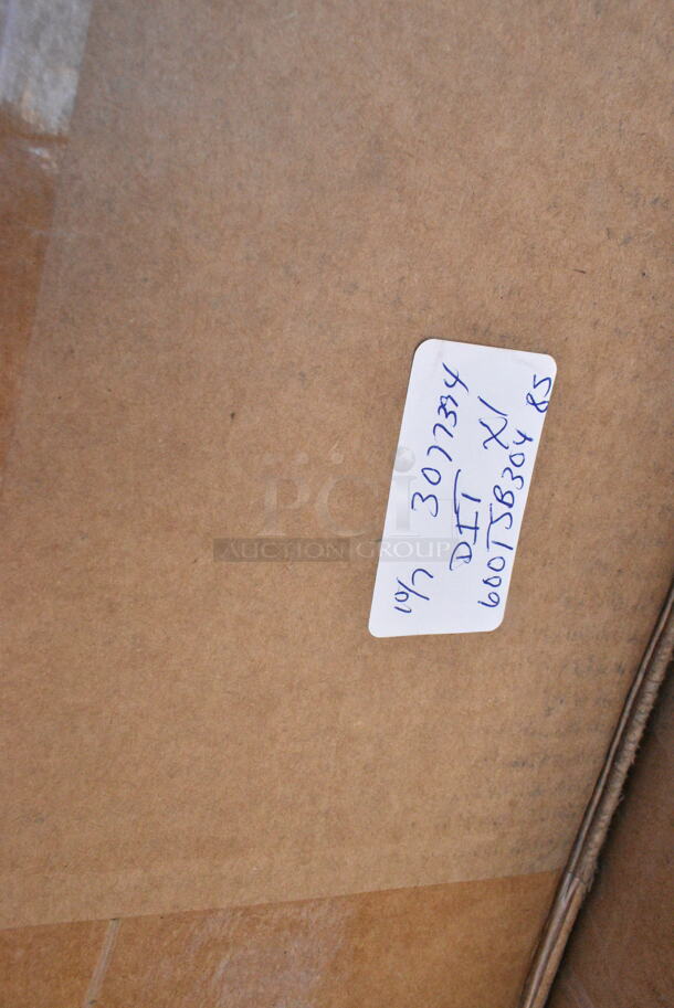 2 BRAND NEW SCRATCH AND DENT! 600TSB3048S Regency 30" x 48" 16-Gauge Stainless Steel Commercial Work Table with 4" Backsplash and Undershelf. 2 Times Your Bid! May Be Missing Pieces.  - Image 4 of 4