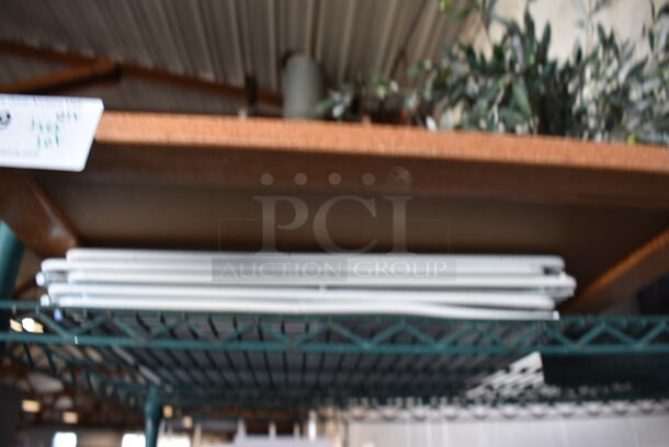 ALL ONE MONEY! Tier Lot of Various Items Including Fake Plants, Racks and Chalkboard - Image 8 of 9